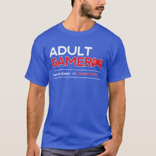 Camiseta Nascer para Jogo Forçado a Trabalhar Jogador Adult