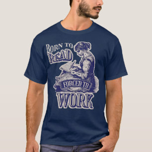 Camiseta Nascer para ler Folheto do leitor engraçado favori