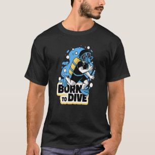 Camiseta Nascer Para Mergulho Diver