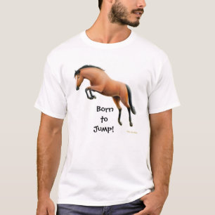 Camiseta Nascer para saltar o t-shirt equestre