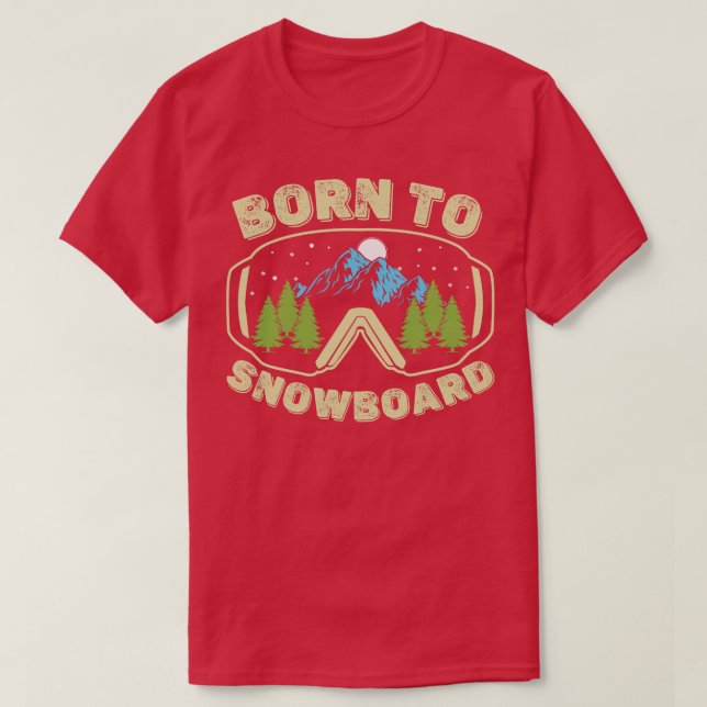 Camiseta Nascer Para Snowboard (Frente do Design)