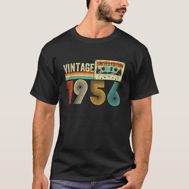 Camiseta Nascer-presente em 1956, 70 anos, 70 anos, present (Frente)