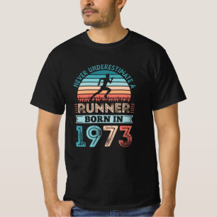 Camiseta nascer Runner em 1974, 50º Pai Corrente de Presen