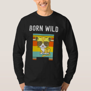 Camiseta Nascer Selvagem de Gatos-do-leopardo Óculos-de-sol