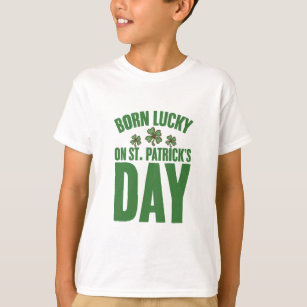 Camiseta Nascer Sortudo No Aniversário Irlandês Do Dia de S