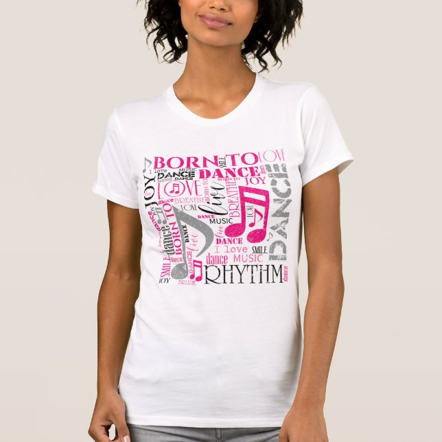 Camiseta Nascer to Dance Pink/Black ID277 (Frente)