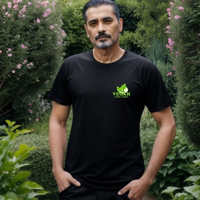 Camiseta Nascer vegetariano e T-Shirt vermelha (Criador carregado)