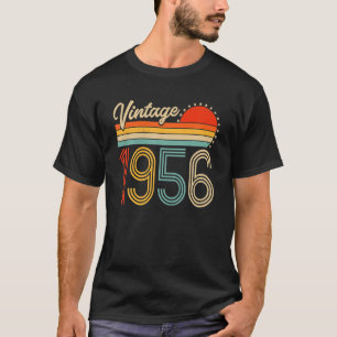 Camiseta Nascer Vintage 1956 Em 1956 66º Aniversário Oferec