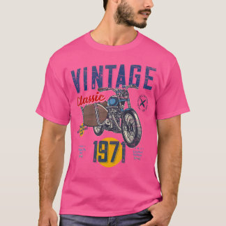 Camiseta Nascer Vintage 1971 Aniversário Clássico - Motomot