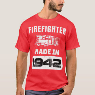 Camiseta Nascer Vintage Bombeiro Em 1942, Fath 81 Anos