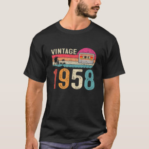 Camiseta Nascer Vintage Cassette 1958 64º Aniversário