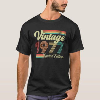 Camiseta nascer Vintage De 46 Anos 1977 Em 1977 46º