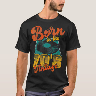 Camiseta Nascer Vintage de 70 anos Vinyl 50 B