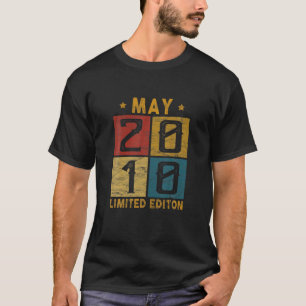 Camiseta Nascer Vintage De Aniversário De Maio De 2010 Em 2