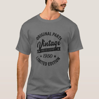 Camiseta Nascer Vintage Em 1950 Presente De Aniversário Clá