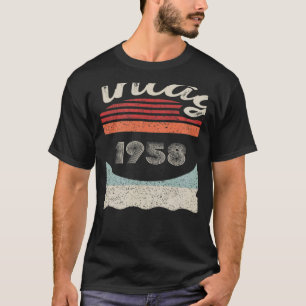 Camiseta Nascer Vintage Em 1958 64º Aniversário 64 Anos De 