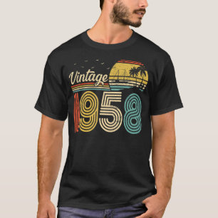 Camiseta Nascer Vintage Em 1958, 65 Anos De Idade, Retro 65