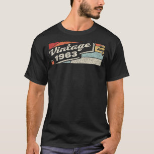 Camiseta Nascer Vintage Em 1963 59º Aniversário 59 Anos 1