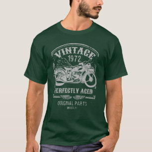 Camiseta Nascer Vintage em 1972 Motocicleta, motociclistas 