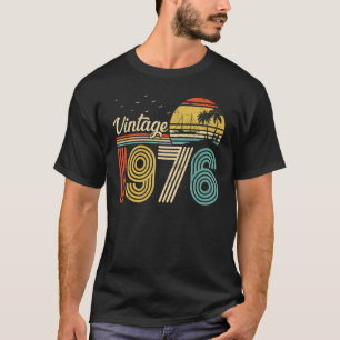 Camiseta Nascer Vintage Em 1976, 47 Anos De Idade, Retro 47