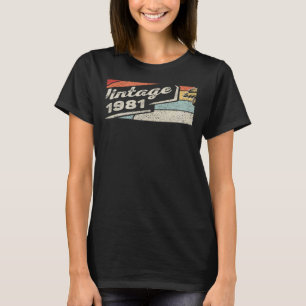 Camiseta Nascer Vintage Em 1981 41ruas De 41 Anos
