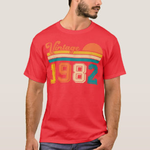 Camiseta Nascer Vintage Em 1982, 40 Anos, Retro Dons 40º