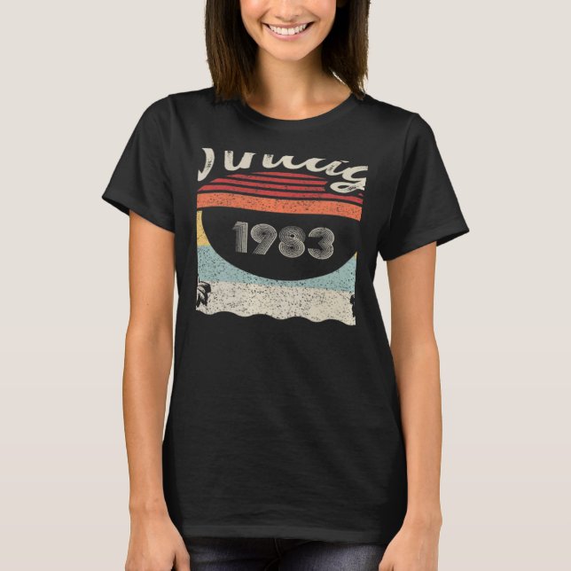 Camiseta Nascer Vintage Em 1983 39º Aniversário 39 Anos 1 (Frente)