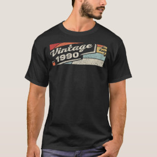 Camiseta Nascer Vintage Em 1990 32º Aniversário 32 Anos De 