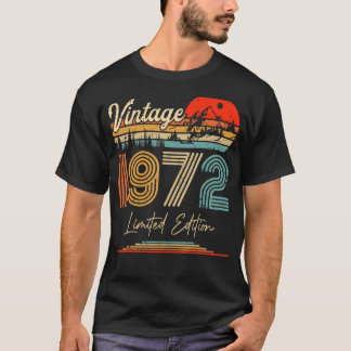 Camiseta Nascer Vintage Em Festa De Aniversário De 1972