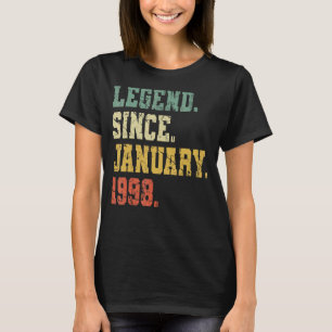 Camiseta Nascer Vintage Em Janeiro De 1998 Homens Mulheres