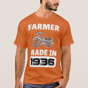 Camiseta Nascer Vintage Farmer Em 1936, Pais De 87 Anos D