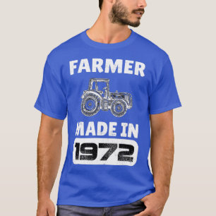 Camiseta Nascer Vintage Farmer Em 1972, 51 Anos, Pais D