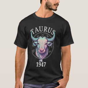 Camiseta Nascer Zodiac Taurus Bull em 1947