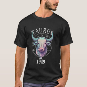 Camiseta Nascer Zodiac Taurus Bull em 1949