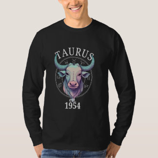 Camiseta Nascer Zodiac Taurus Bull em 1954