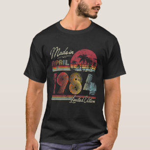 Camiseta Nasceres De Abril De 1984 38ª Data De Produção