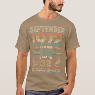 Camiseta Nasceres de setembro de 1972 50º aniversário Feito