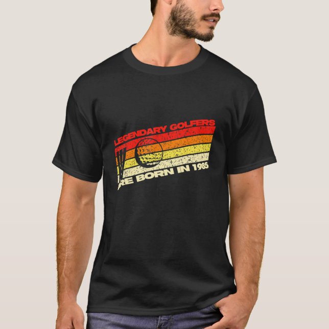 Camiseta Nasceres Legendários De Golfistas Estão Em 1985 37 (Frente)