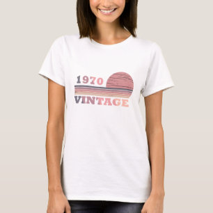 Camiseta Nascida em 1970 presente de aniversário moderno vi