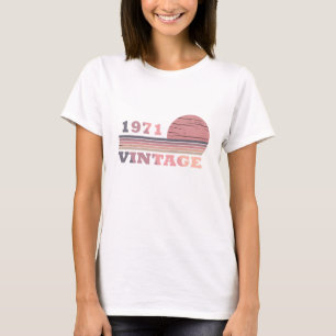 Camiseta Nascida em 1971 presente de aniversário moderno vi