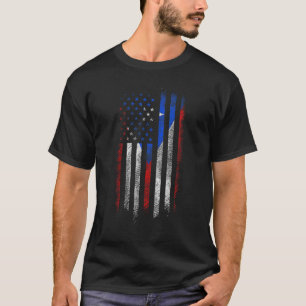 Camiseta Nascido Americano Com Raízes Porto-Riquenhas Porto