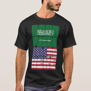 Camiseta Nascido Arábia Saudita Pertence Americano