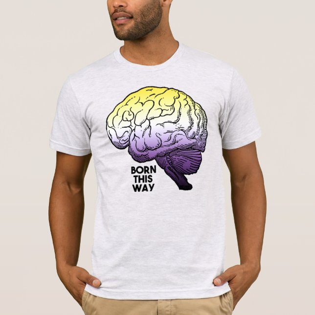 Camiseta Nascido desta forma não-binário (Frente)