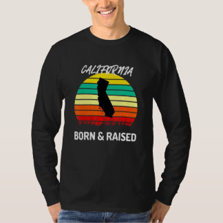 Camiseta Nascido e Criado na Califórnia Califórnia Vintage 