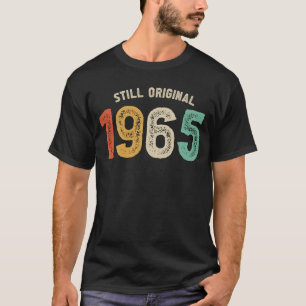 Camiseta Nascido em 1965 Vintage Clássico A Lenda Ainda Ori