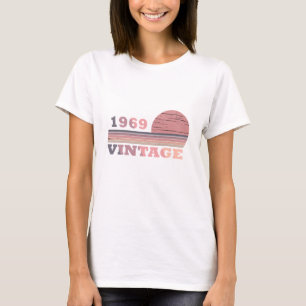 Camiseta Nascido em 1969 Presente de Aniversário Vintage Mo