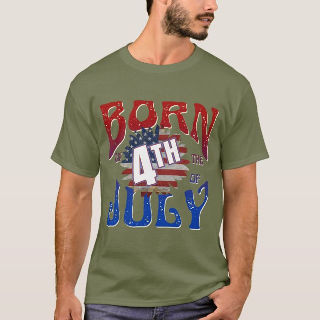 Camiseta NASCIDO EM 4 DE JULHO (Frente)