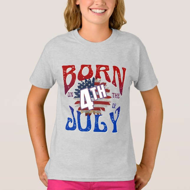 Camiseta NASCIDO EM 4 DE JULHO (Frente)