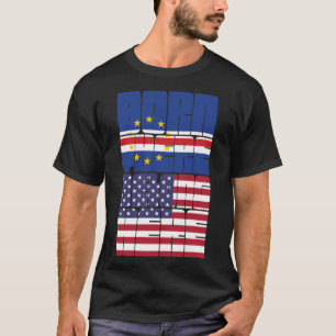 Camiseta Nascido em Cabo Verde Pertence Americano