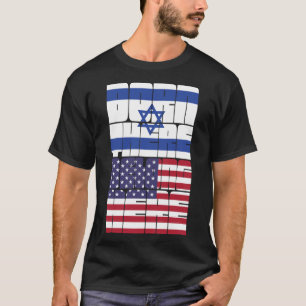 Camiseta Nascido em Israel, Pertencente Americano